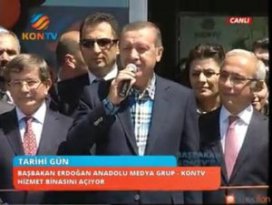 Başbakan Erdoğan Kon TVnin Hizmet Binasını Açtı