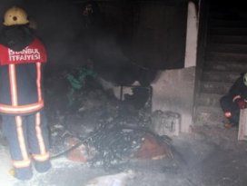Ümraniyede korkutan yangın