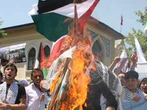 Konyadan hain İsraile tepki