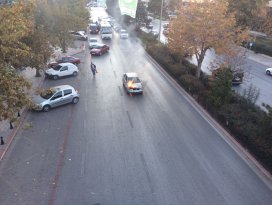 Konya Merkezde seyir hakindeki araç alev aldı