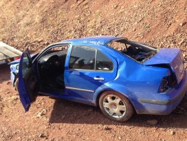 Konyada devrilen otomobilin sürücüsü öldü