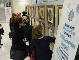 Uluslararası İslam Sanatları Yarışması Ödüllü Eserler Sergisi ilgi görüyor