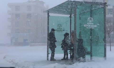 Konya Merkezde eğitime kar engeli!