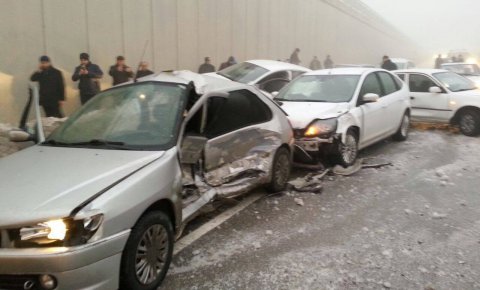 Konya’da 10 araç birbirine girdi: 2 yaralı