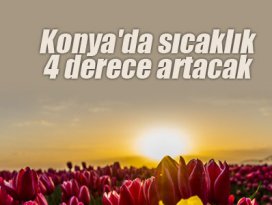 Konyada sıcaklık 4 derece artacak