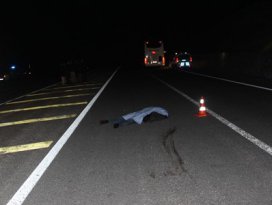 Konyada yolcu otobüsünün çarptığı yaya öldü