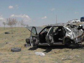 Kulu’da otomobil şarampole yuvarlandı: 1 yaralı