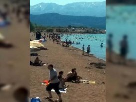 Konya’nın denizinde plajlara yoğun ilgi