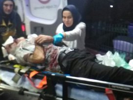 Konyada otomobil trafik ışıklarına çarptı