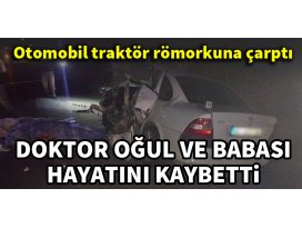 Konyada otomobil traktör römorkuna çarptı: 2 ölü
