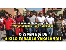 Muhtar azasının eşi de uyuşturucudan tutuklandı!