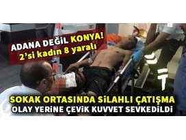 Konyada iki aile sokak ortasında çatıştı: 8 yaralı