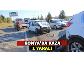 Konyada trafik kazası: 1 yaralı