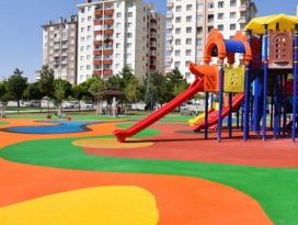 Selçukludaki çocuk parklarına renk geldi!