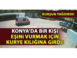 Konyada bir kişi eşini vurmak için kurye kılığına girdi