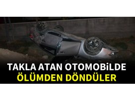 Konyada takla atan otomobildeki 4 kişi ölümden döndü