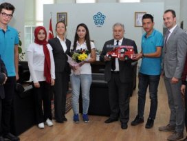 Rektör Şeker’e İtfaiye Haftası kapsamında ziyaret