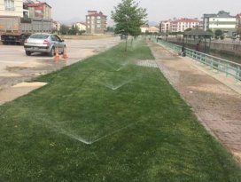 Beyşehir’de parklarda otomatik sulama sistemi tasarrufu