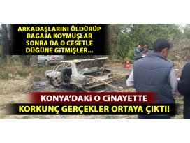 Konyada aracın bagajındaki cesetle düğüne gitmişler!