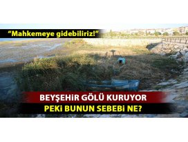 Beyşehir Gölü kıyılarında sular çekiliyor