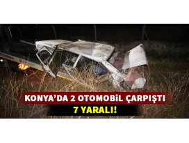 Konya’da iki otomobil çarpıştı: 7 yaralı