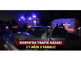 Konyada otomobil ile minibüs çarpıştı: 3 yaralı