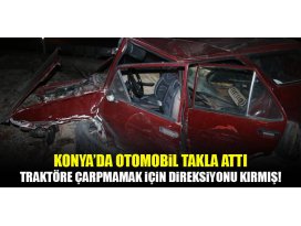 Konyada otomobil takla attı: 1 yaralı