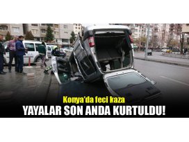 Aracın altında kalmaktan kıl payı kurtuldular