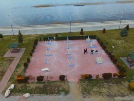Beyşehir Gölü kıyısında yenilenen fitness park hizmette