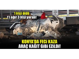 Konyada feci kaza! Tırın altında kalan otomobilde 1 ölü, 3 yaralı