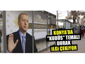 Kudüs temalı durak ilgi çekiyor