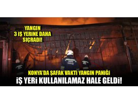Konyada şafak vakti yangın paniği!