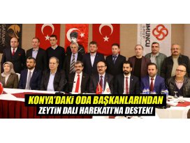 Oda başkanlarından Zeytin Dalı Harekatına destek