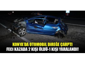 Konyada otomobil elektrik direğine çarptı: 2 ölü, 1 yaralı