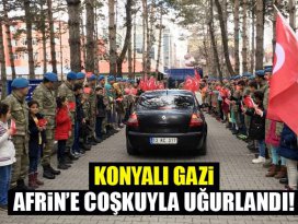 Afrin gazisi yeniden silah arkadaşlarının yanına uğurlandı
