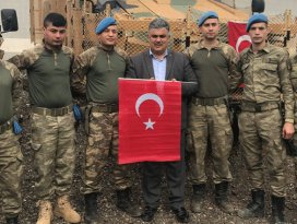 Ereğli heyetinden Zeytin Dalı Harekatına katılan askerlere moral ziyareti