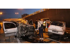 Konya’da zincirleme kaza: 3’ü polis 7 yaralı