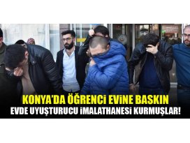 Konyada öğrenci evine operasyon! Evde uyuşturucu imalathanesi kurmuşlar...